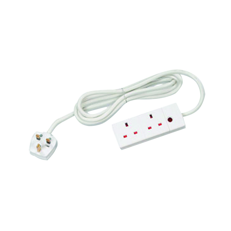 CED+2-Way+Extension+Lead+13+Amp+5m+White+CEDTS2513M