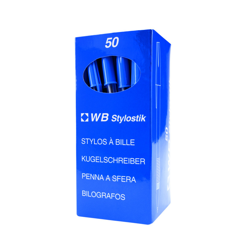Ball+Point+Pen+Blue+Medium+%28Pack+of+50%29+0052503%2FNB