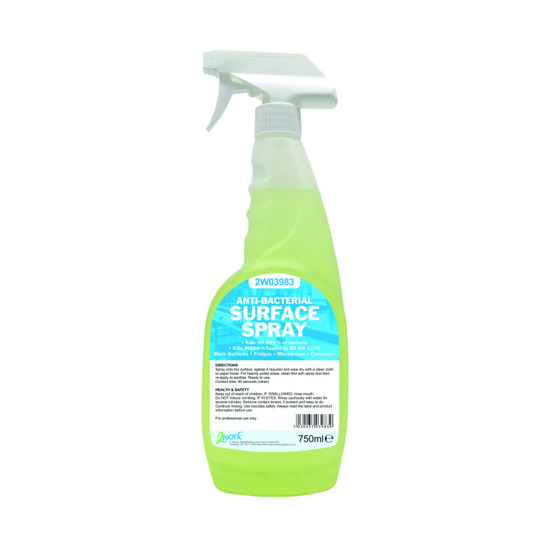 2Work+Antibacterial+Surface+Spray+750ml+%28Pack+of+6%29+2W04586