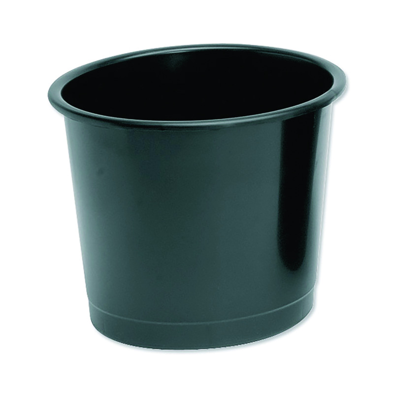 5+Star+Office+Waste+Bin+Polypropylene+14+Litre+Capacity+304x254mm+Black