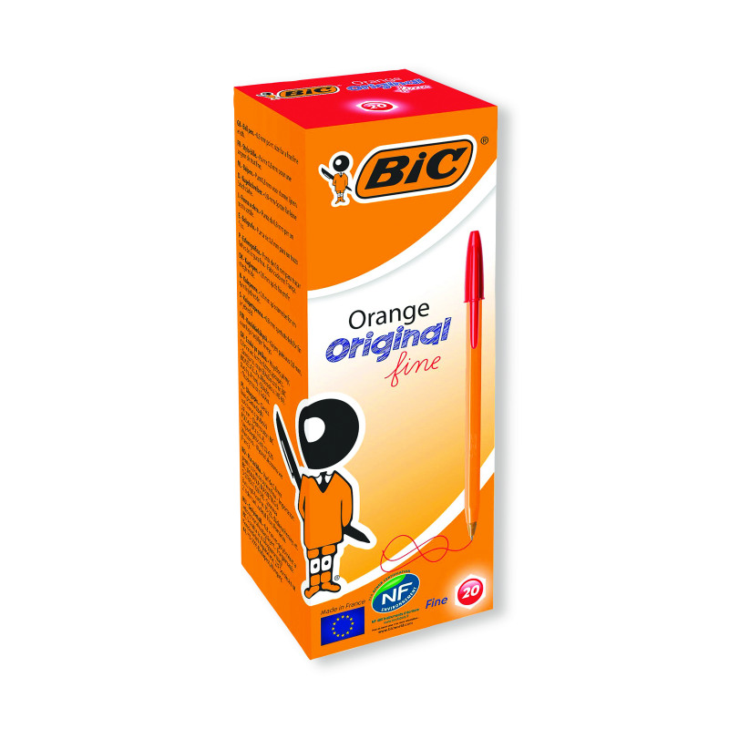 Bic+Orange+Fine+Ballpoint+Pen+Red+%28Pack+of+20%29+1199110112