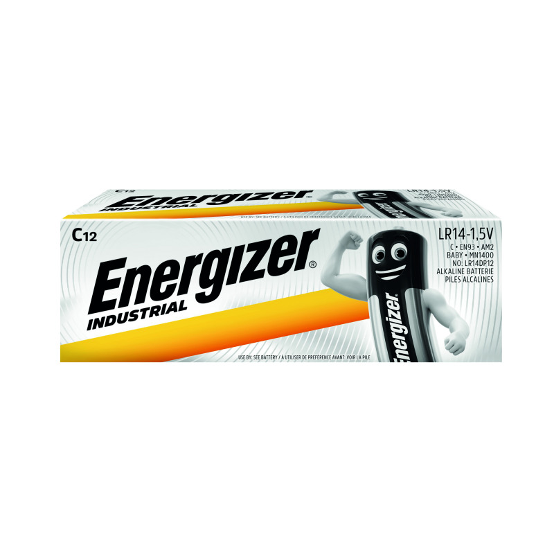 Energizer+C+Industrial+Batteries+%28Pack+of+12%29+636107