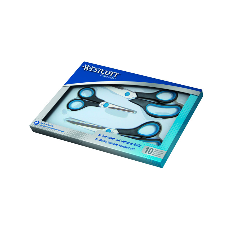 Westcott+Easy+Grip+Scissor+Set+130%2F200%2F255mm+%28Pack+of+3%29+N-90027+00