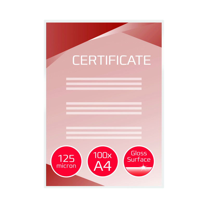 GBC+Document+Laminating+Pouch+Gloss+A4+250+Micron+%28Pack+of+100%29+3200723
