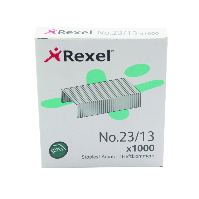 Rexel+No+23+Staples+13mm+%28Pack+of+1000%29+2101053