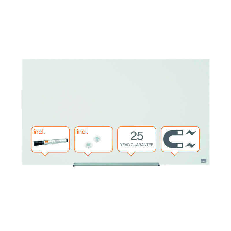 Nobo+Impression+Pro+Glass+Magnetic+Whiteboard+1000+x+560mm+1905176
