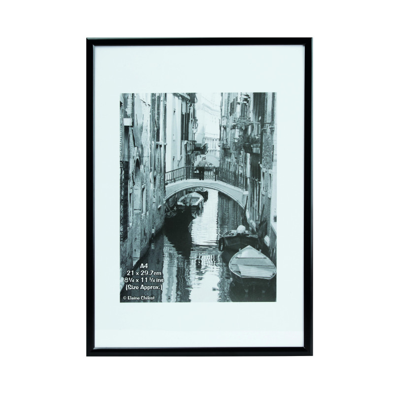 Hampton+Frames+Backloading+Certificate+Frame+A4+Black+A4MARBLK-NG