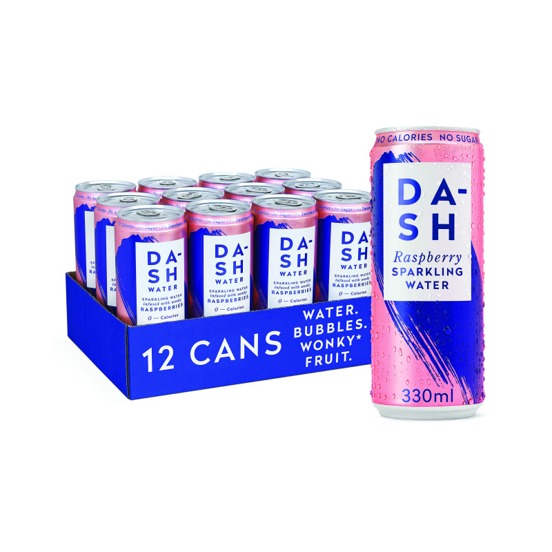 Dash+Raspberry+Sparkling+Water+330ml+%28Pack+of+12%29+DBL005