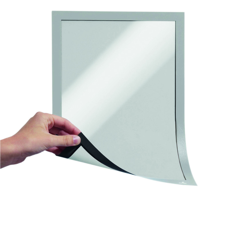 Durable+Infoframe+Duraframe+Magnetic+A4+Silver+%28Pack+of+5%29+486923
