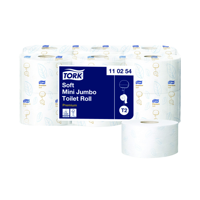 Tork+T2+System+Mini+Jumbo+Roll+2-Ply+850+Sheets+%2812+Pack%29+110254