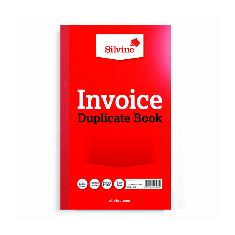 Silvine+Duplicate+Invoice+Book+210x127mm+%286+Pack%29+611
