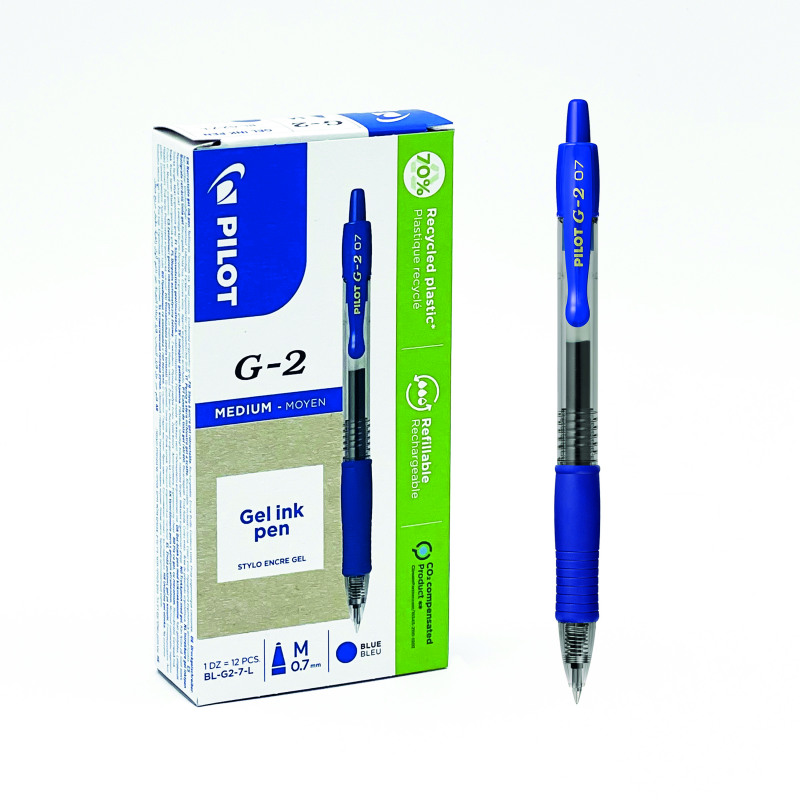 Pilot+G207+Gel+Ink+Retractable+Rollerball+Pen+BluE+%28Pack+of+12%29+G2BLUE