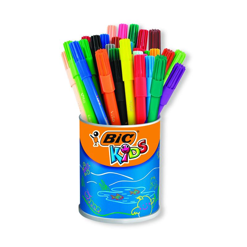 Bic+Kids+Visa+Felt+Tip+Pens+Ultra+Fine+Tip+Assorted+%28Pack+of+36%29+829012