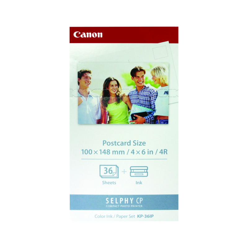 Canon+KP-36IP+Colour+Ink+Cartridge+and+100+x+148mm+Paper+Set+36+Sheets+7737A001