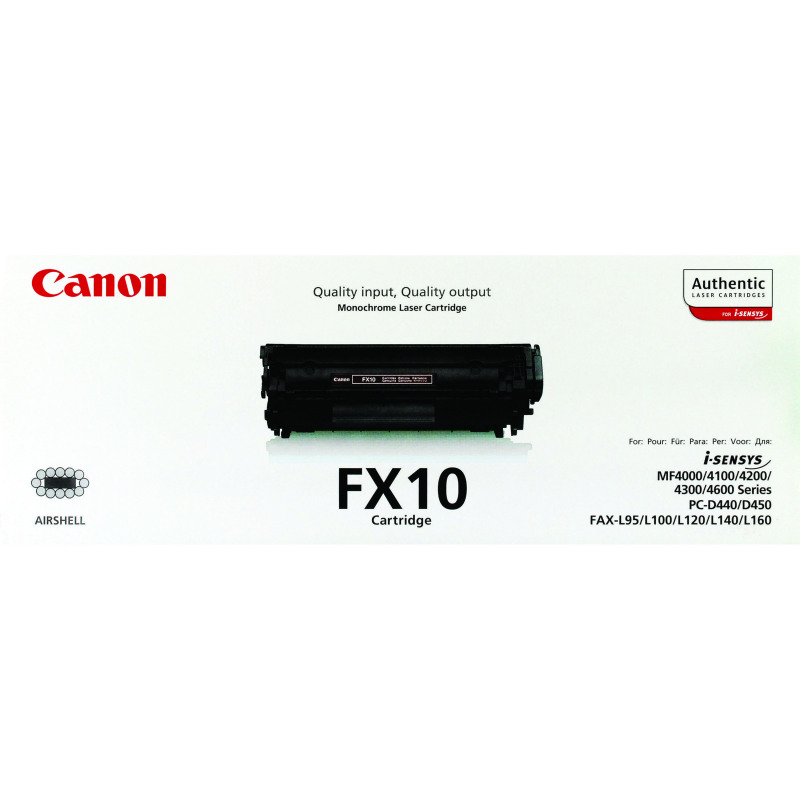 Canon+FX10+Toner+Cartridge+Black+0263B002