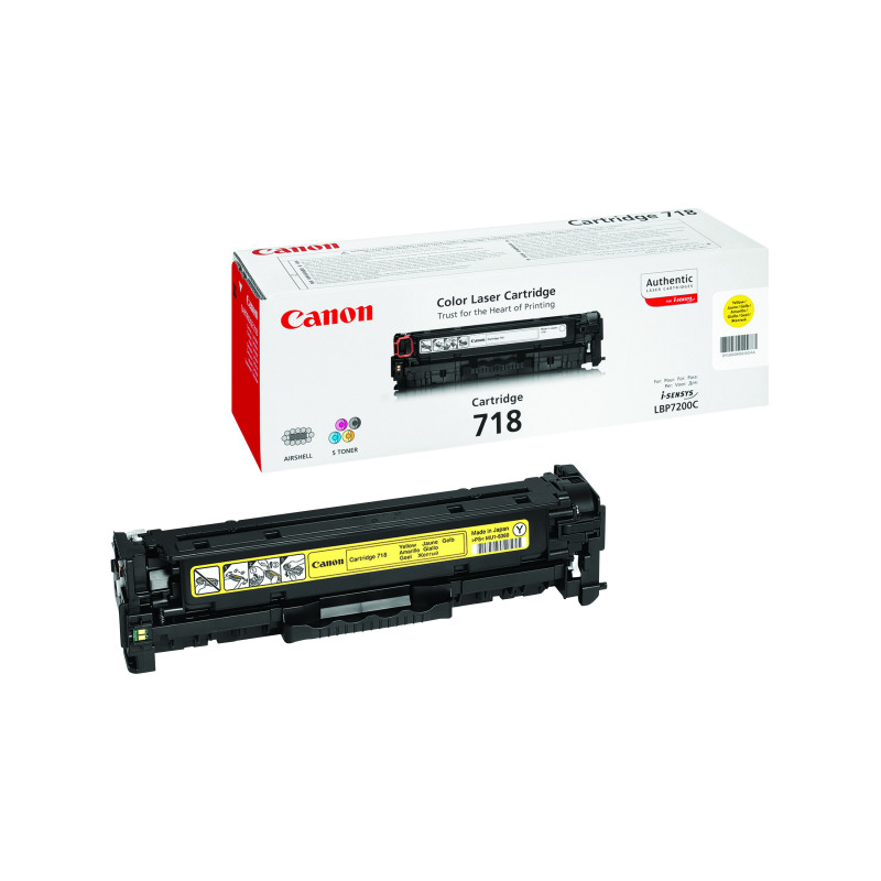 Canon+718Y+Toner+Cartridge+Yellow+2659B002