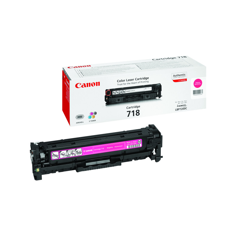 Canon+718M+Toner+Cartridge+Magenta+2660B002