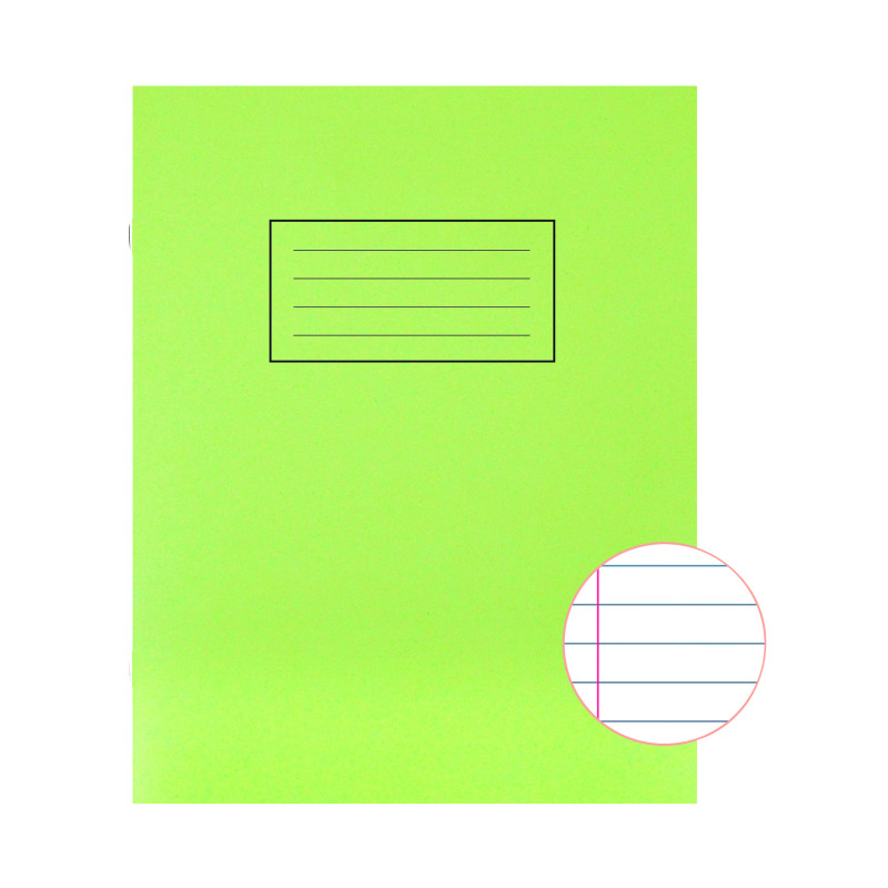 Silvine+Exercise+Book+Ruled+229x178mm+Green+%28Pack+of+10%29+EX102