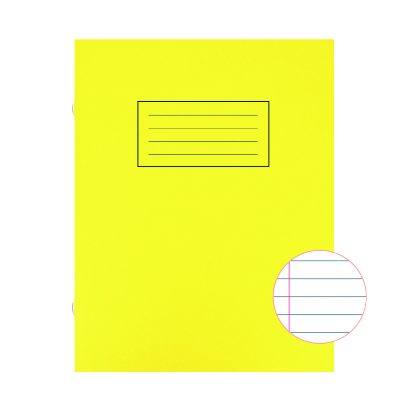 Silvine+Exercise+Book+Ruled+229x178mm+Yellow+%28Pack+of+10%29+EX103