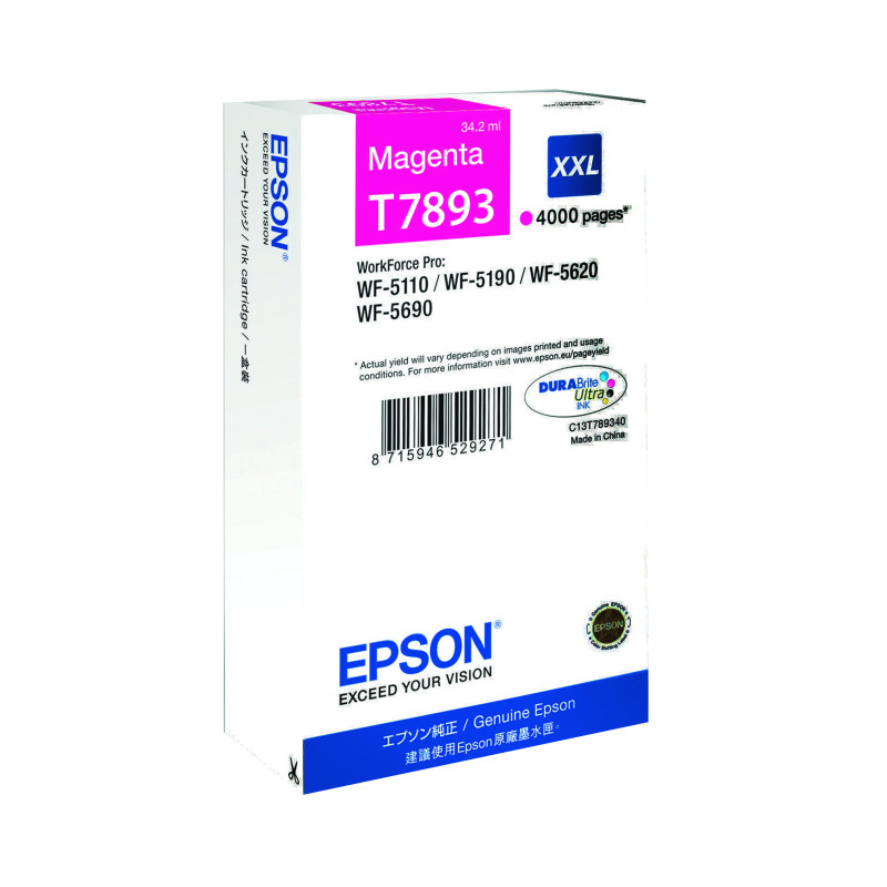 Epson+T7893+DURABrite+Ultra+Ink+Cartridge+Extra+High+Yield+Magenta+C13T789340
