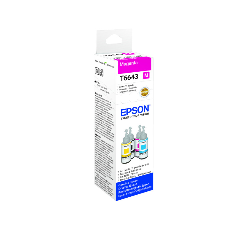 Epson+664+EcoTank+Ink+Bottle+Magenta+C13T664340