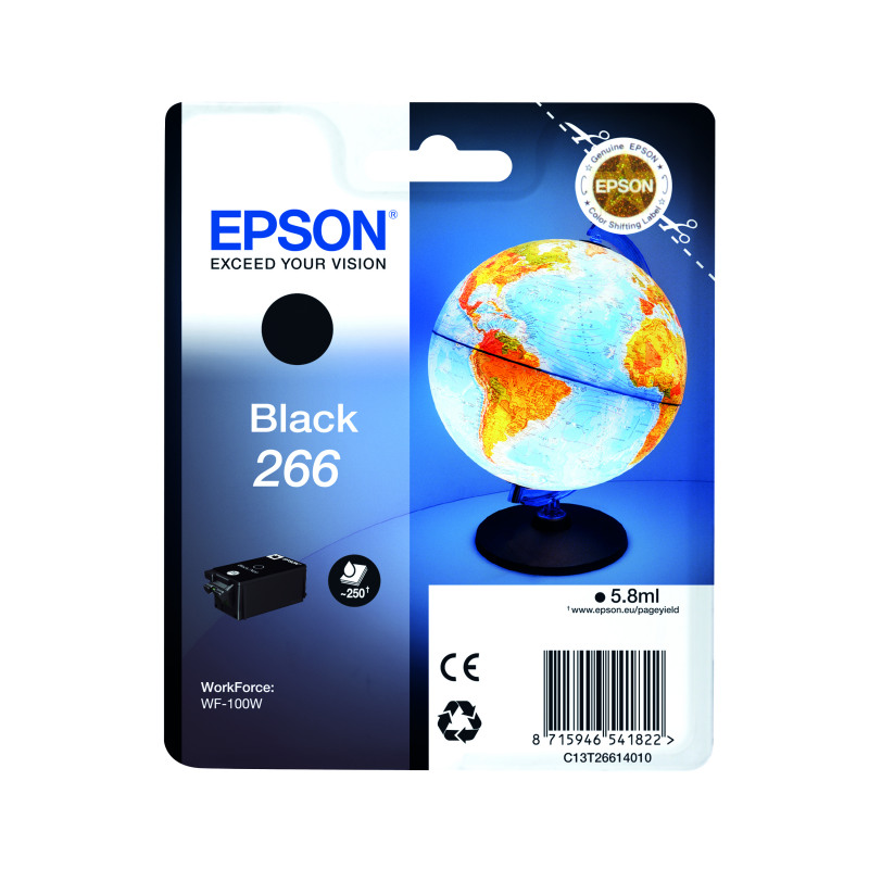 Epson+266+Globe+Ink+Cartridge+Black+C13T26614010