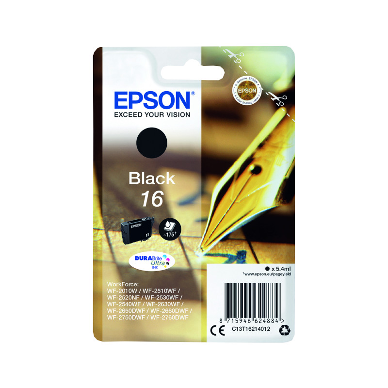 Epson+16+Pen+and+Crossword+DURABrite+Ultra+Ink+Cartridge+Black+C13T16214012