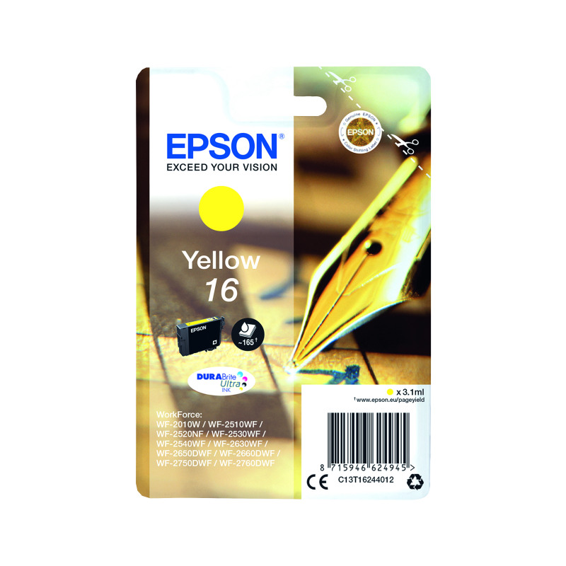 Epson+16+Pen+and+Crossword+DURABrite+Ultra+Ink+Cartridge+Yellow+C13T16244012