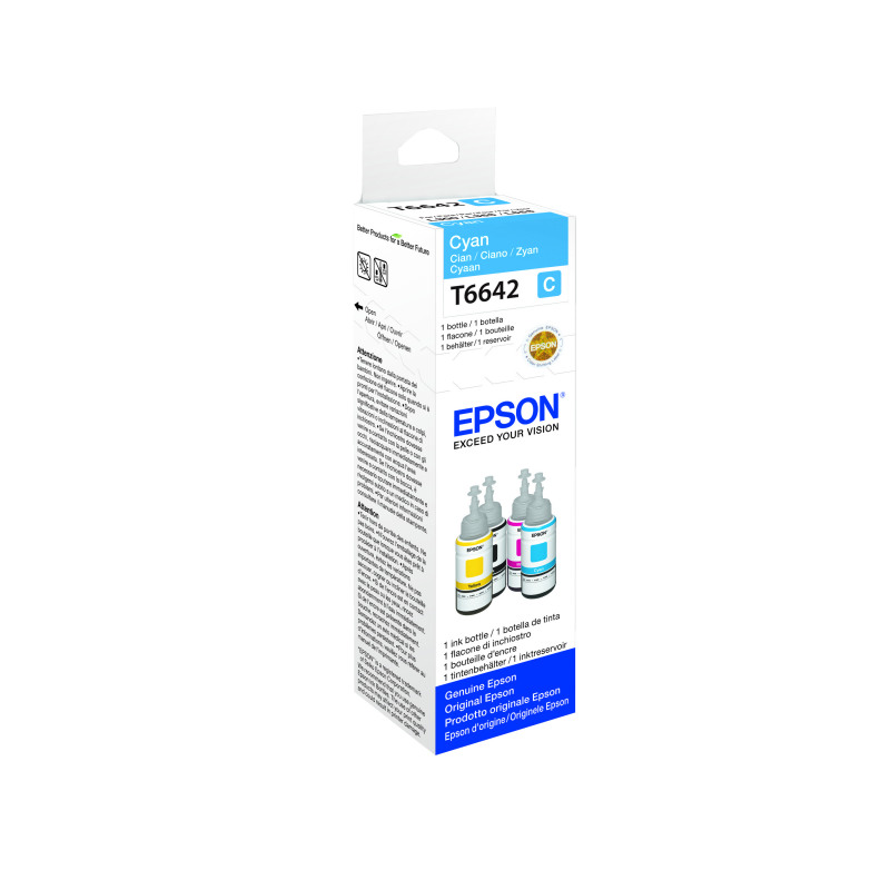 Epson+664+EcoTank+Ink+Bottle+Cyan+C13T664240