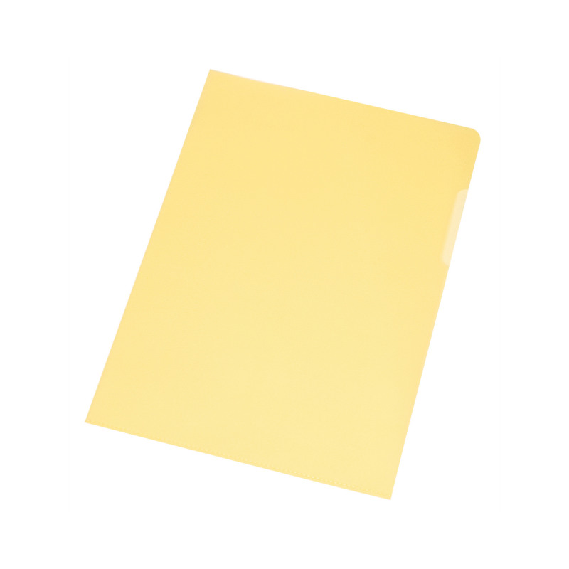 Q-Connect+Cut+Flush+Folder+A4+Yellow+%28Pack+of+100%29+KF01487