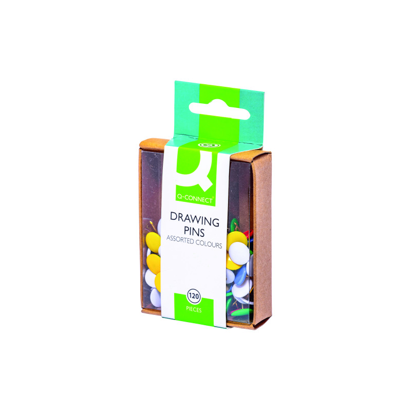 Q-Connect+Drawing+Pins+Coloured+%281200+Pack%29+KF02020Q