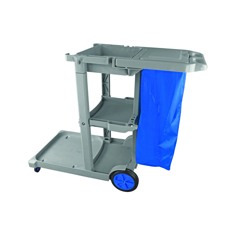 Multipurpose+Janitorial+Trolley+Grey+W500xD970xH1140mm+101272