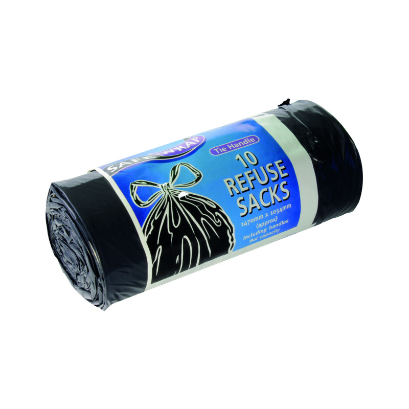 Safewrap+Tie+Handle+Refuse+Sacks+on+a+Roll+Black%2840+Pack%29+0447