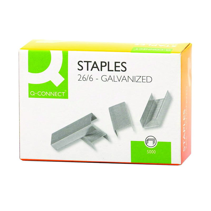 Q-Connect+Staples+26%2F6mm+%28Pack+of+5000%29+KF27001