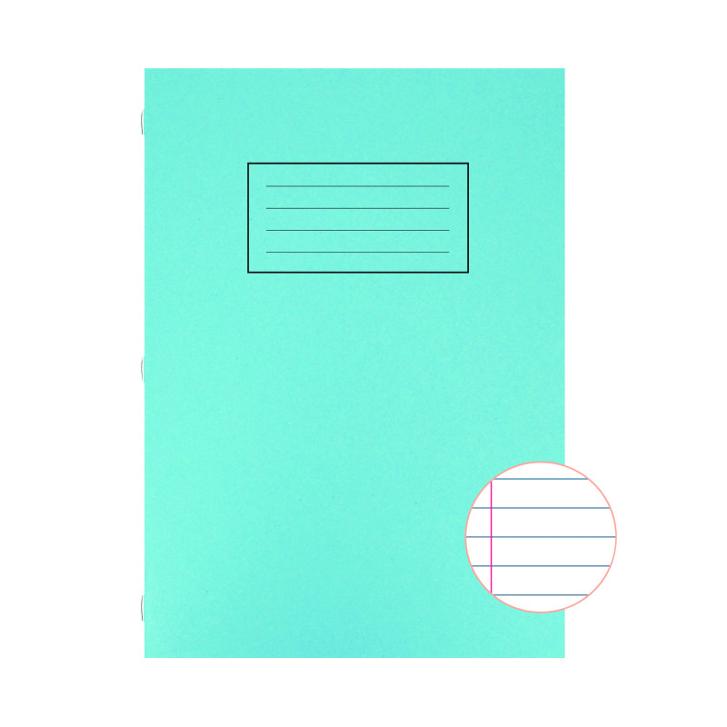 Silvine+Exercise+Book+A4+Ruled+with+Margin+Blue+%2810+Pack%29+EX108