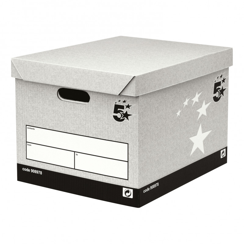 5+Star+Facilities+Storage+Box+and+Lid+Self-Assembly+336x391x285mm+%28Pack+of+10%29