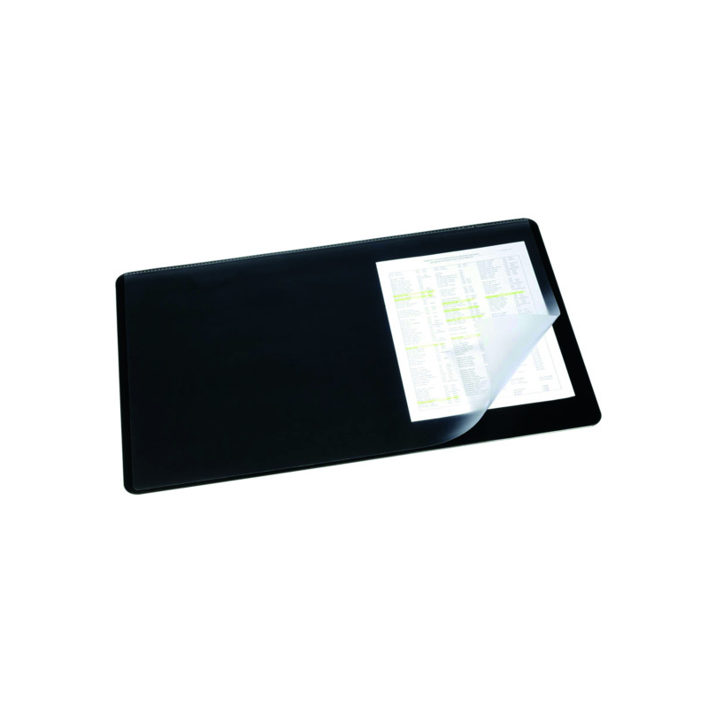 Durable+Clear+Overlay+Non-Slip+Desk+Mat+Notes+Protector+Pad+53x40cm+Black+7202%2F01