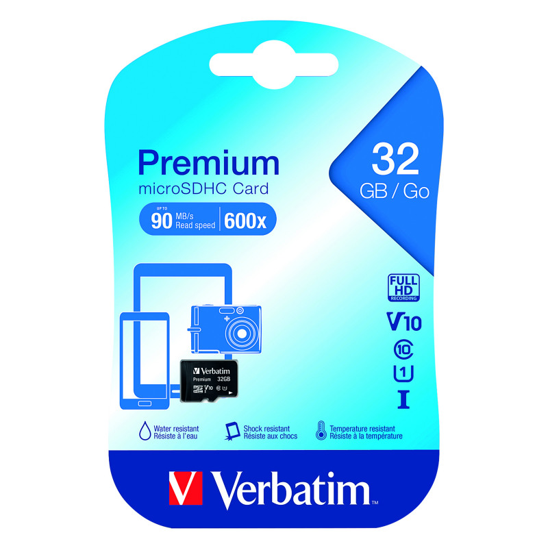 Verbatim+MicroSDHC+Class+10+32GB+Memory+Card+44013