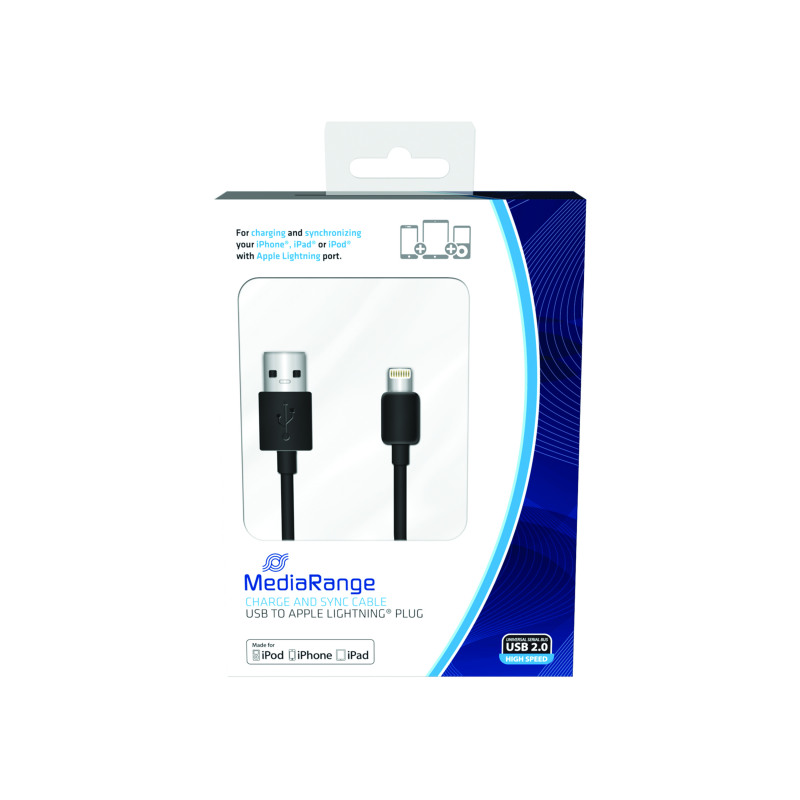 MediaRange+Charge+and+Sync+Cable+USB+2.0+to+Apple+Lightning+MRCS137