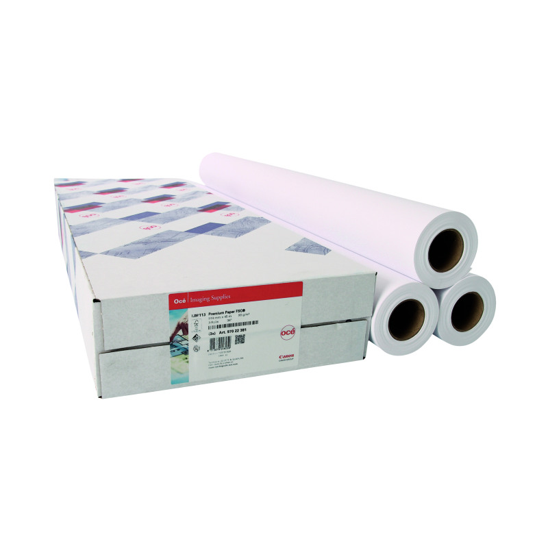 Canon+Coated+Premium+Inkjet+Paper+Rolls+610mmx45m+%28Pack+of+3%29+97003451