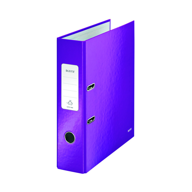 Leitz+Wow+180+Lever+Arch+File+80mm+A4+Purple+%28Pack+of+10%29+10050062