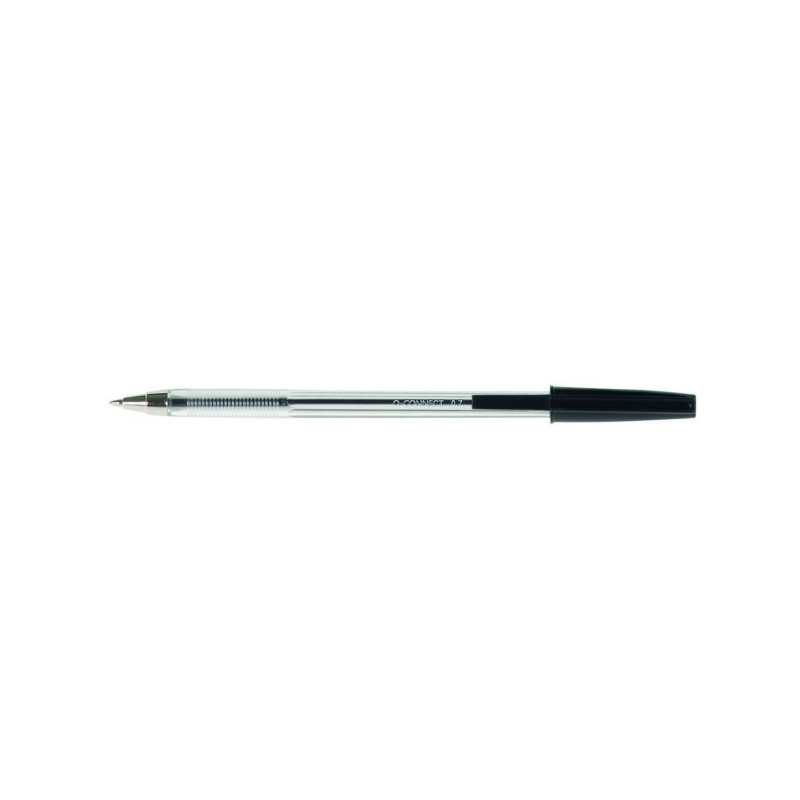 Q-Connect+Ballpoint+Pen+Medium+Black+%28Pack+of+50%29+KF26040