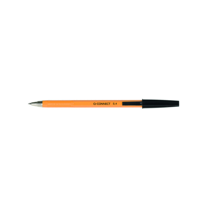 Q-Connect+Ballpoint+Pen+Fine+Black+%28Pack+of+20%29+KF34046