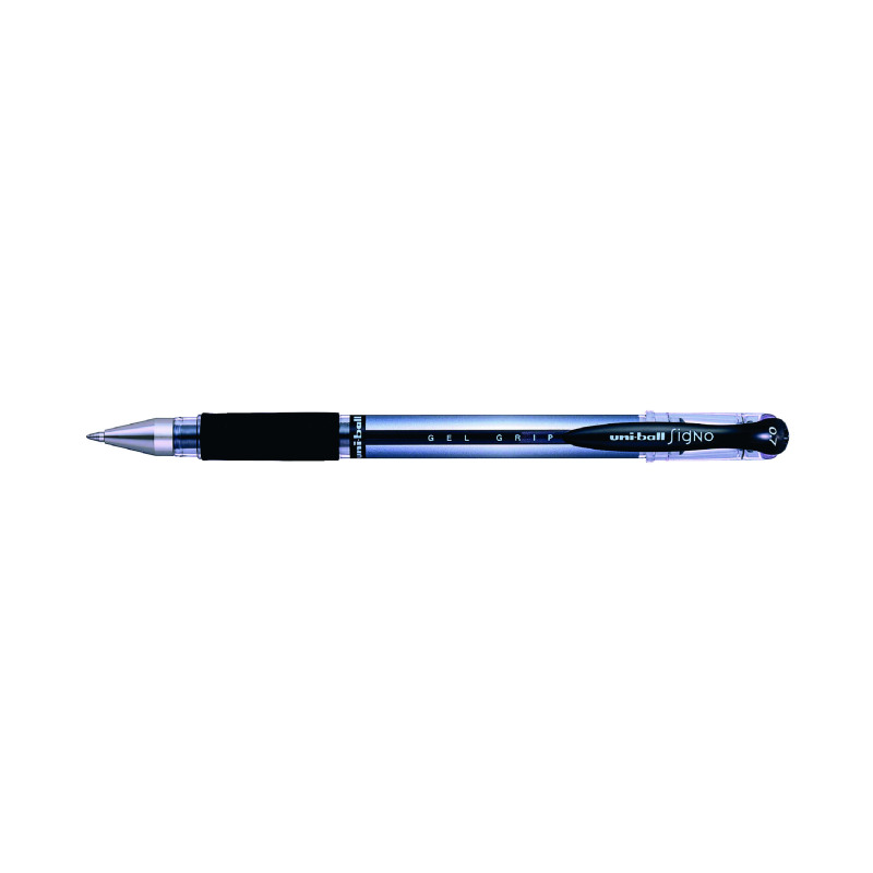 Uni-Ball+Signo+Gel+Grip+Rollerball+Pen+Black+%28Pack+of+12%29+9003950