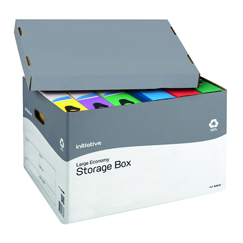 Initiative+Large+Economy+Storage+Box+355w+x+430d+x+290h+mm+%2810+Pack%29