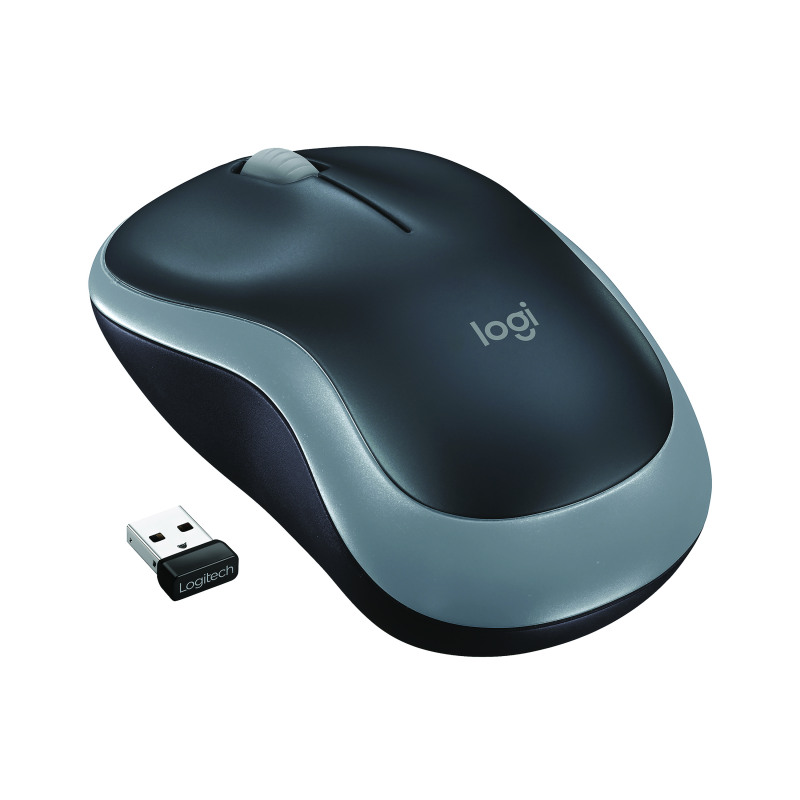 Logitech+M185+Wireless+Optical+Mouse+Ambidextrous+Grey+910-002238
