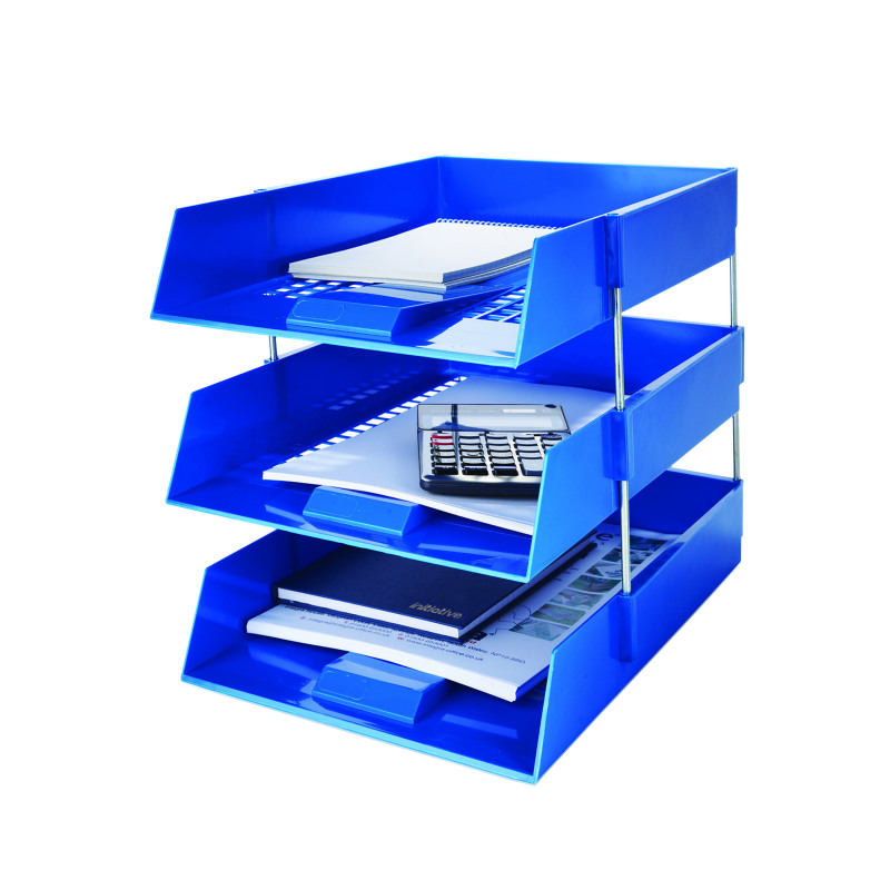 Initiative+Plastic+Letter+Tray+Blue+255wx347dx55hmm
