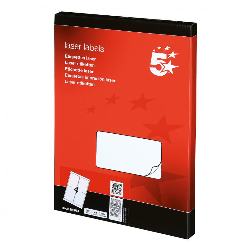 5+Star+Office+Multipurpose+Labels+Laser+Copier+Inkjet+139x99.1mm+White+%28Pack+of+400%29