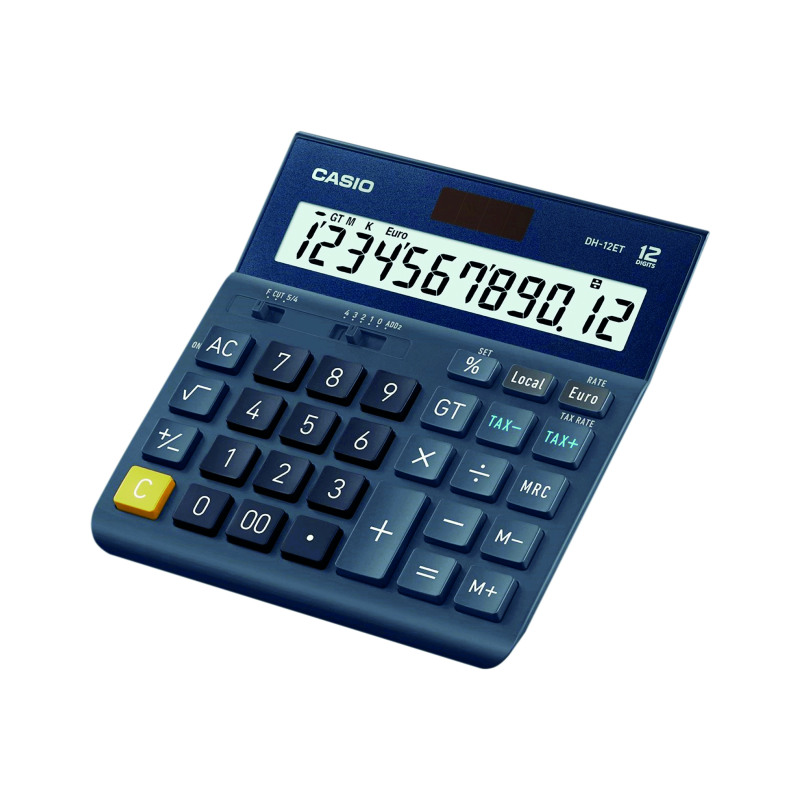 Casio+DH-12ET+12+Digit+Desktop+Calculator+DH-12ET-WK-UP