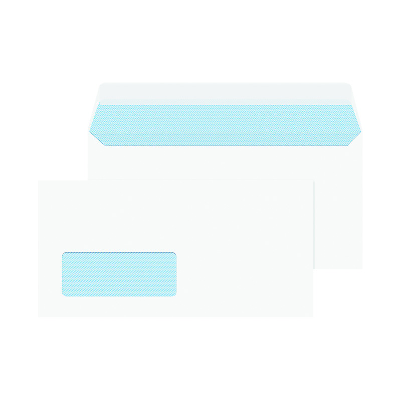 Blake+PurelyEveryday+Dl+100gsm+Peel+%26+Seal+White+Window+Envelopes+%28Pack+of+50%29+23884%2F50PR+23884%2F50PR